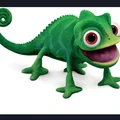 Mô hình 3D Pascal (Rapunzel chameleon) dễ thương cho người hâm mộ - Thumbnail 1