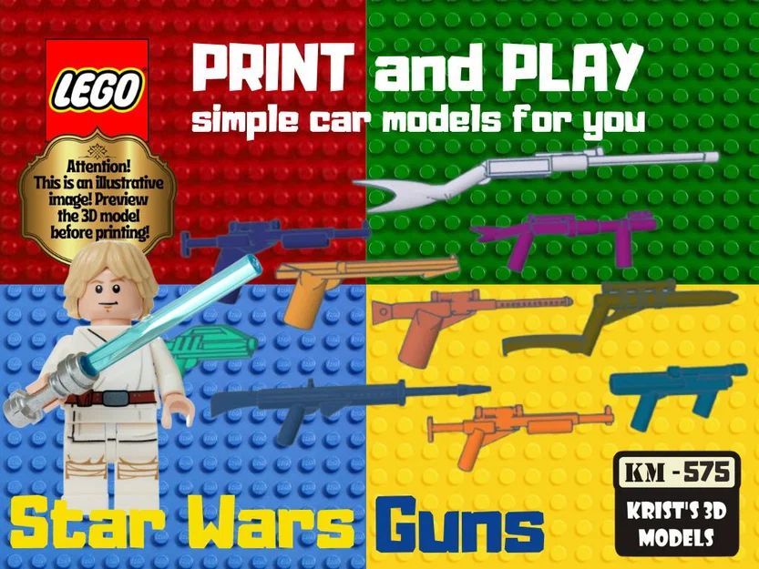 Bộ sưu tập mô hình súng LEGO Star Wars in 3D cực chất - Image 1