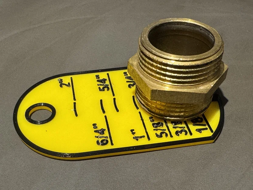 Thước đo ren ống nước 3D tiện dụng (Pipe thread measure tool) - Image 1