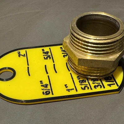 Thước đo ren ống nước 3D tiện dụng (Pipe thread measure tool)