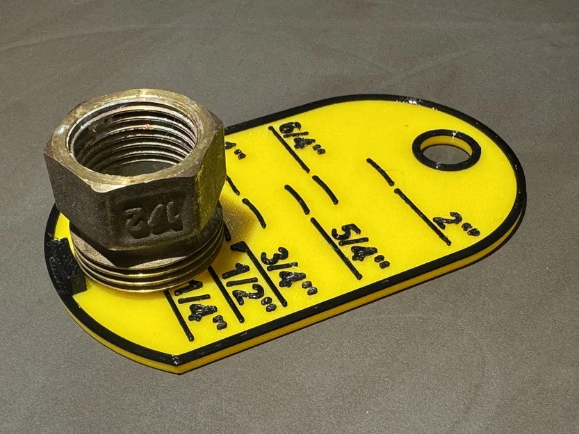 Thước đo ren ống nước 3D tiện dụng (Pipe thread measure tool) - Image 3