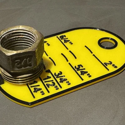 Thước đo ren ống nước 3D tiện dụng (Pipe thread measure tool)