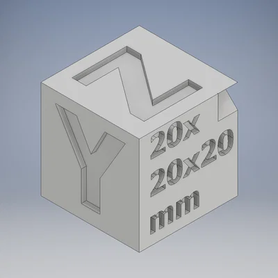 Calibration Cube 20mm - Khối lập phương kiểm tra độ chính xác máy in 3D