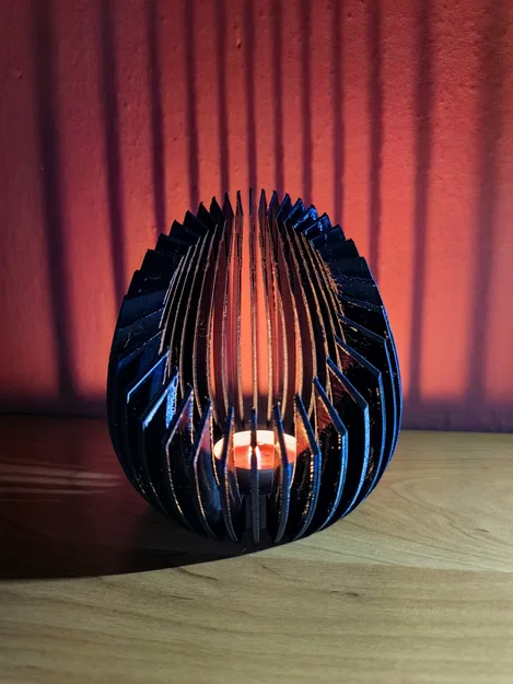 Chân nến Tealight trang trí 3D - Mẫu decor nan hiện đại - Image 4