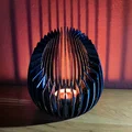 Chân nến Tealight trang trí 3D - Mẫu decor nan hiện đại - Thumbnail 4