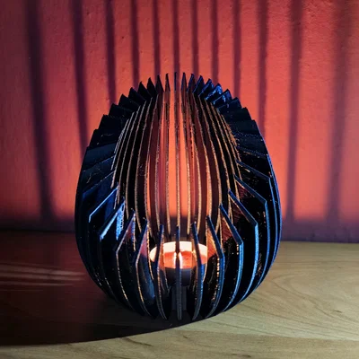 Chân nến Tealight trang trí 3D - Mẫu decor nan hiện đại