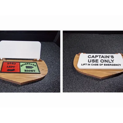 Biển báo "Captain's Use Only" cho tàu thuyền (Chỉ dẫn hướng Mạn trái và Mạn phải)