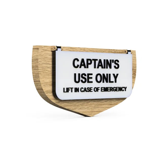 Biển báo "Captain's Use Only" cho tàu thuyền (Chỉ dẫn hướng Mạn trái và Mạn phải) - Image 5