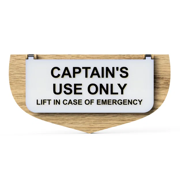 Biển báo "Captain's Use Only" cho tàu thuyền (Chỉ dẫn hướng Mạn trái và Mạn phải) - Image 6