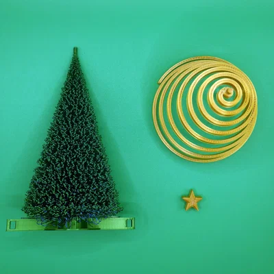 Cây thông Noel dạng dải ruy-băng chân thực