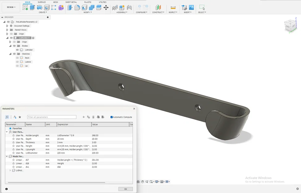 Giá Treo Nắp Xoong Nồi Parametric - Image 1