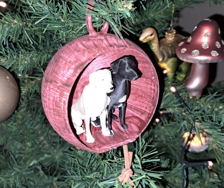 Mô hình trang trí cây thông Noel hình cún Labrador 3D (STL) - Image 2