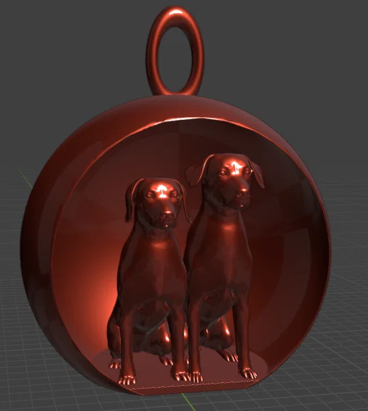 Mô hình trang trí cây thông Noel hình cún Labrador 3D (STL) - Image 3