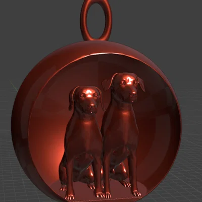 Mô hình trang trí cây thông Noel hình cún Labrador 3D (STL)
