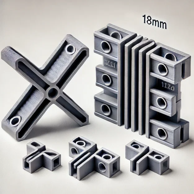 Ê-ke lắp ráp dạng X và T cho ván Melamine 18mm - Hỗ trợ dựng tủ, kệ chính xác - Image 1