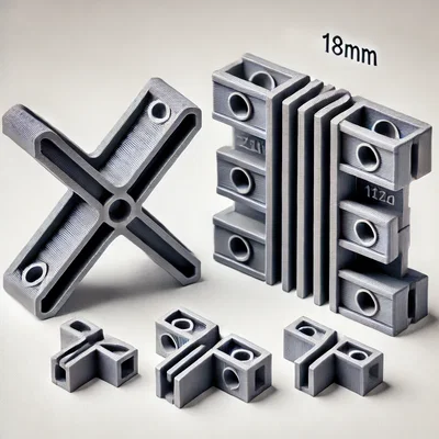 Ê-ke lắp ráp dạng X và T cho ván Melamine 18mm - Hỗ trợ dựng tủ, kệ chính xác