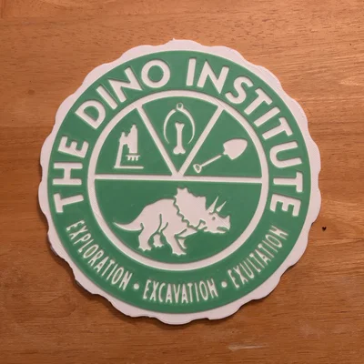 Mô hình logo The Dino Institute in 3D độc đáo