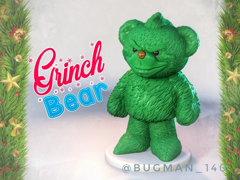 Mô hình Grinch Bear - Chú gấu dễ thương - Image 1