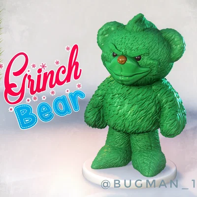 Mô hình Grinch Bear - Chú gấu dễ thương