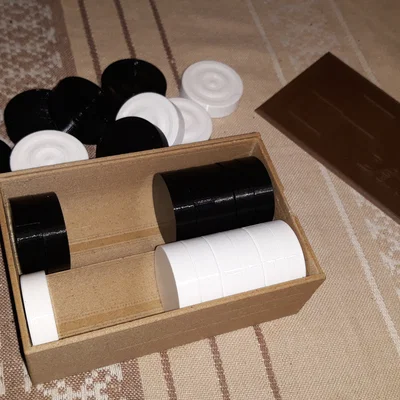 Bộ cờ Caro và cờ Đam mini kèm hộp đựng tiện lợi (3D Print)