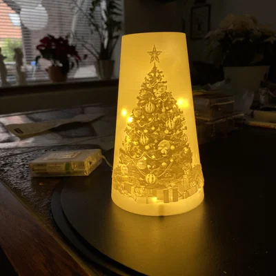 Mô hình đèn ngủ 3D cây thông Noel trang trí Giáng sinh tuyệt đẹp