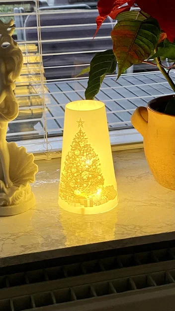 Mô hình đèn ngủ 3D cây thông Noel trang trí Giáng sinh tuyệt đẹp - Image 3