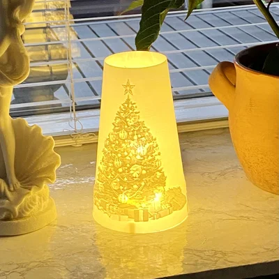 Mô hình đèn ngủ 3D cây thông Noel trang trí Giáng sinh tuyệt đẹp