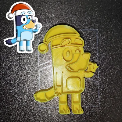 Khuôn cắt bánh quy Bluey phiên bản Giáng sinh (File in 3D)