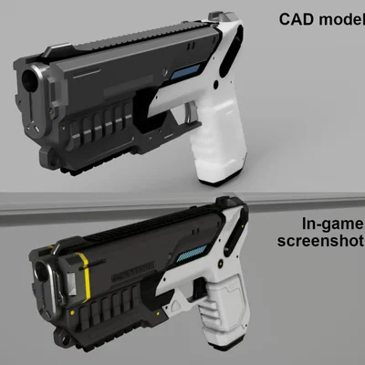 Mô hình súng Space Engineers 1:1 Warfare Pistol (Tĩnh)