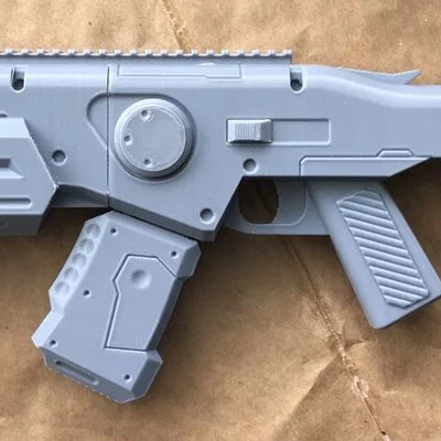 Mô hình súng Automatic Rifle 1:1 trong Space Engineers (Tĩnh)