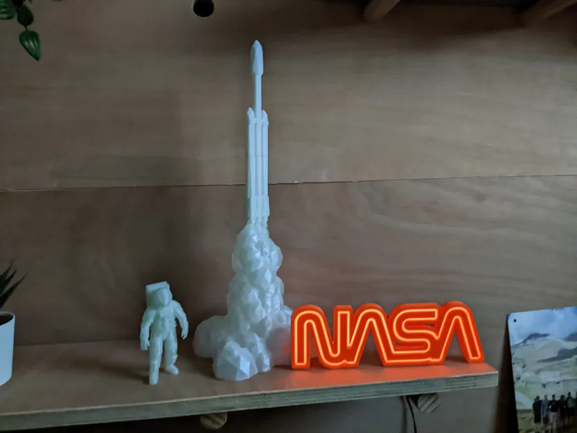 Bảng hiệu neon logo NASA dùng dây EL wire - Image 2