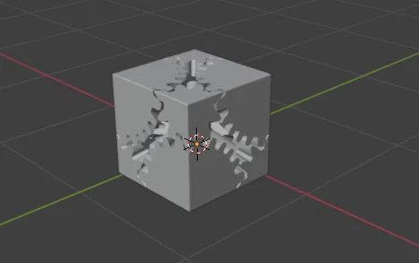 Mô hình khối lập phương bánh răng Gear Cube in 3D độc đáo - Image 1