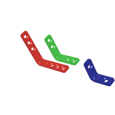 Bộ 3 ke góc 90° có gân tăng cứng