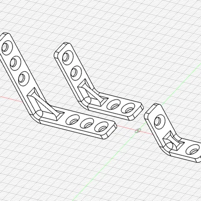 Bộ 3 ke góc 90° có gân tăng cứng