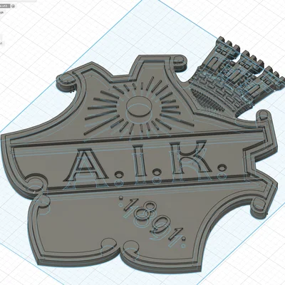 Mô hình khiên logo câu lạc bộ AIK