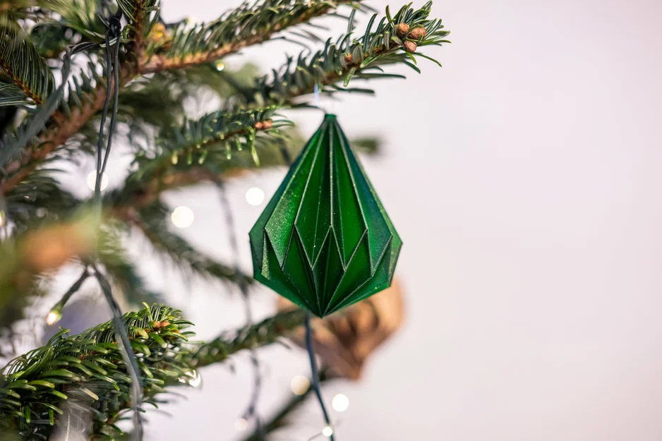 Quả cầu trang trí Giáng sinh phong cách Origami in 3D - Image 1