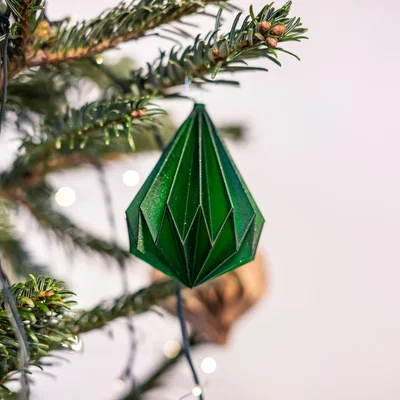 Quả cầu trang trí Giáng sinh phong cách Origami in 3D