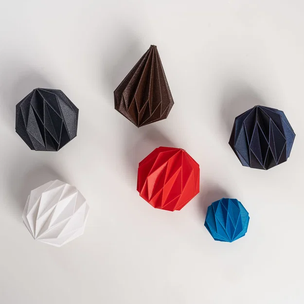 Quả cầu trang trí Giáng sinh phong cách Origami in 3D - Image 2