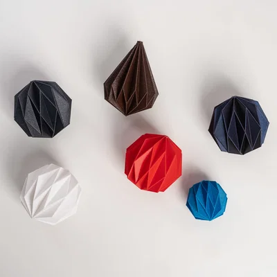 Quả cầu trang trí Giáng sinh phong cách Origami in 3D