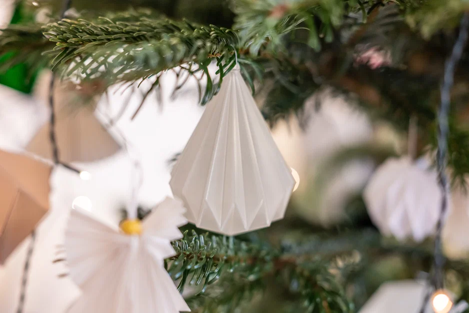 Quả cầu trang trí Giáng sinh phong cách Origami in 3D - Image 10