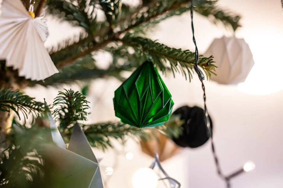 Quả cầu trang trí Giáng sinh phong cách Origami in 3D - Image 12