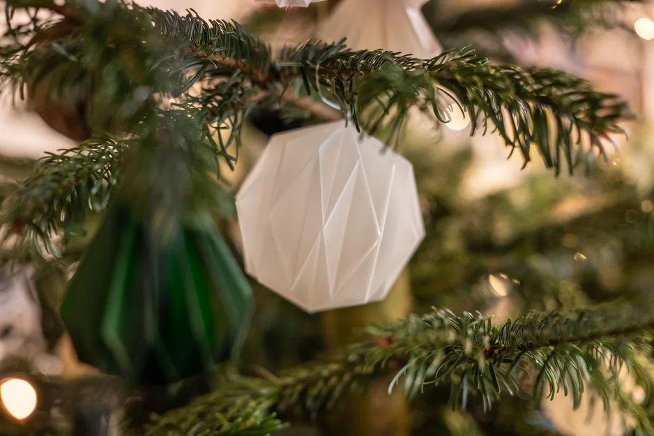 Quả cầu trang trí Giáng sinh phong cách Origami in 3D - Image 14