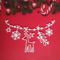 Dây treo trang trí Giáng sinh với người tuyết, tuần lộc và bông tuyết - Thumbnail 2