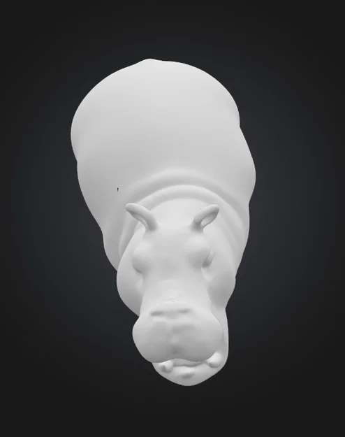 Mô hình 3D chú Hà mã đang gầm - Image 4