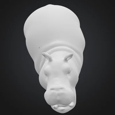 Mô hình 3D chú Hà mã đang gầm