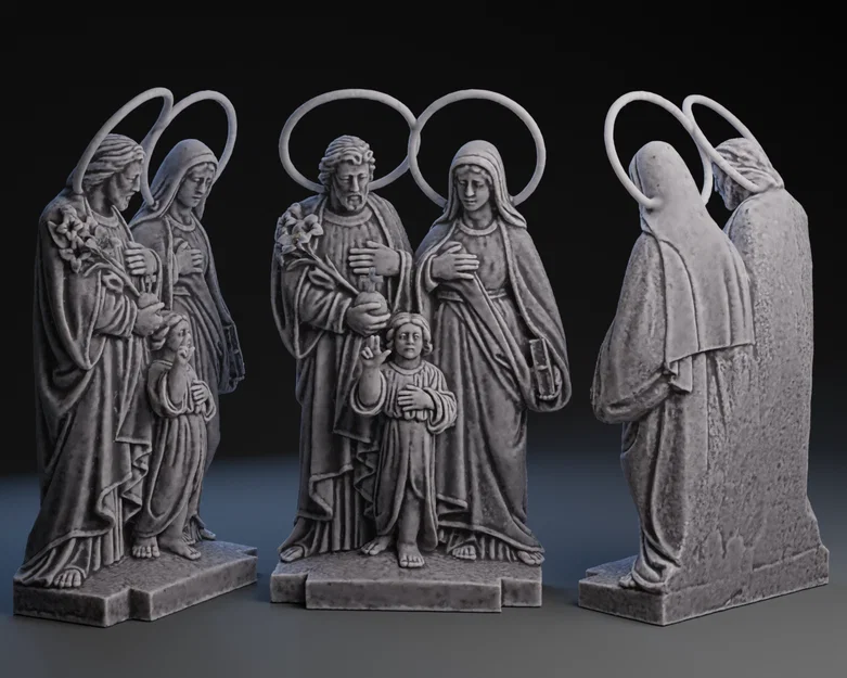 Mô hình tượng Thánh Gia (Holy Family) in 3D cực đẹp và tinh xảo - Image 1
