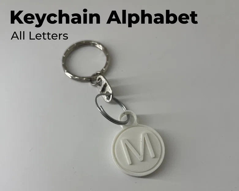 Móc khóa chữ cái Alphabet 3D - Tự thiết kế và in tại nhà - Image 1