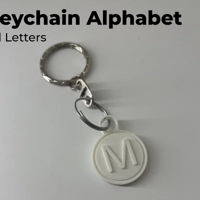 Móc khóa chữ cái Alphabet 3D - Tự thiết kế và in tại nhà