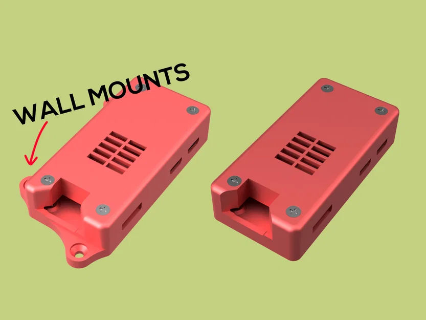 Vỏ case Raspberry Pi Zero/Zero 2 treo tường, hỗ trợ heatsink 8mm - Image 1