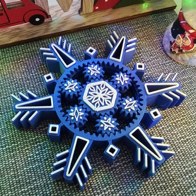 Bánh răng hành tinh hình bông tuyết - Fidget Spinner độc đáo